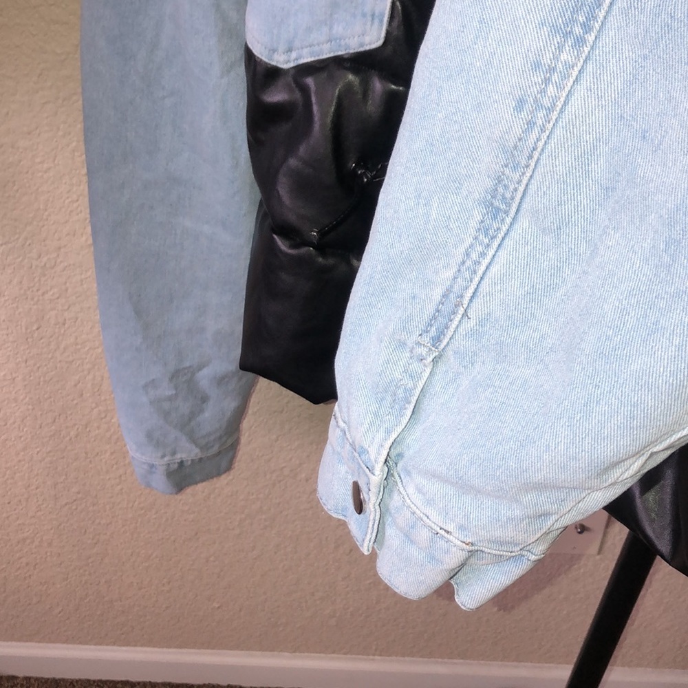 Fashion Nova Blue Jean Black Puffer Jacket - Picture 16 of 17